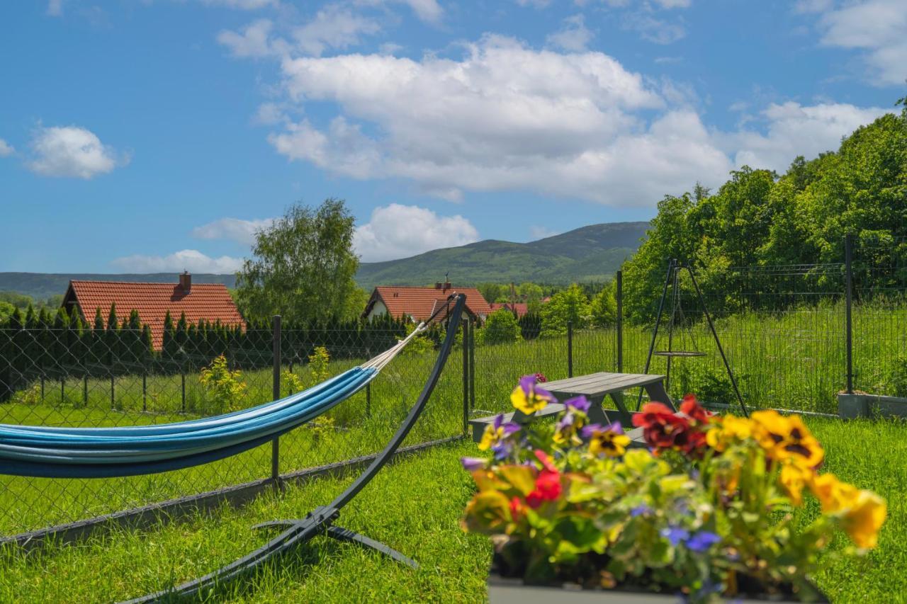 Domek Ale Fajnie - taras z widokiem na góry Karpacz Exterior foto