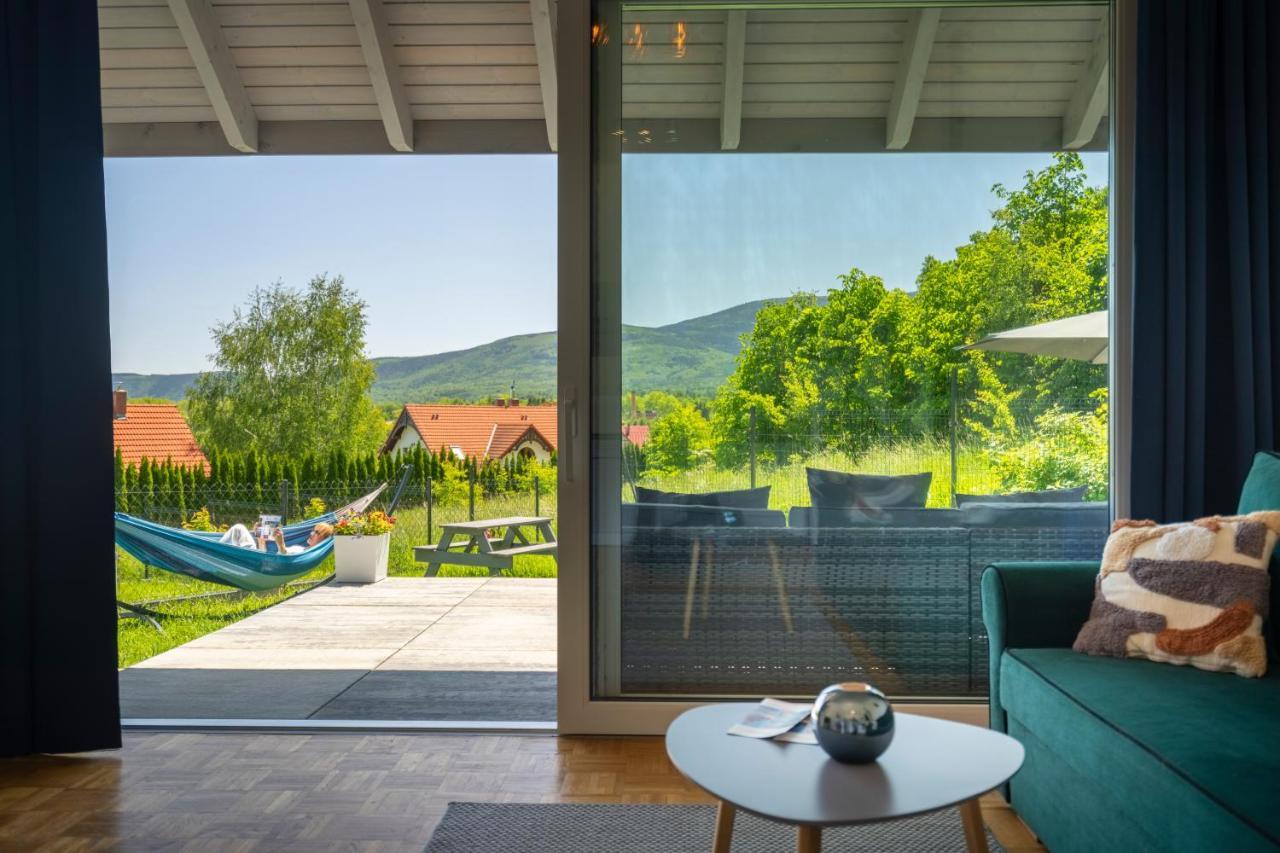 Domek Ale Fajnie - taras z widokiem na góry Karpacz Exterior foto