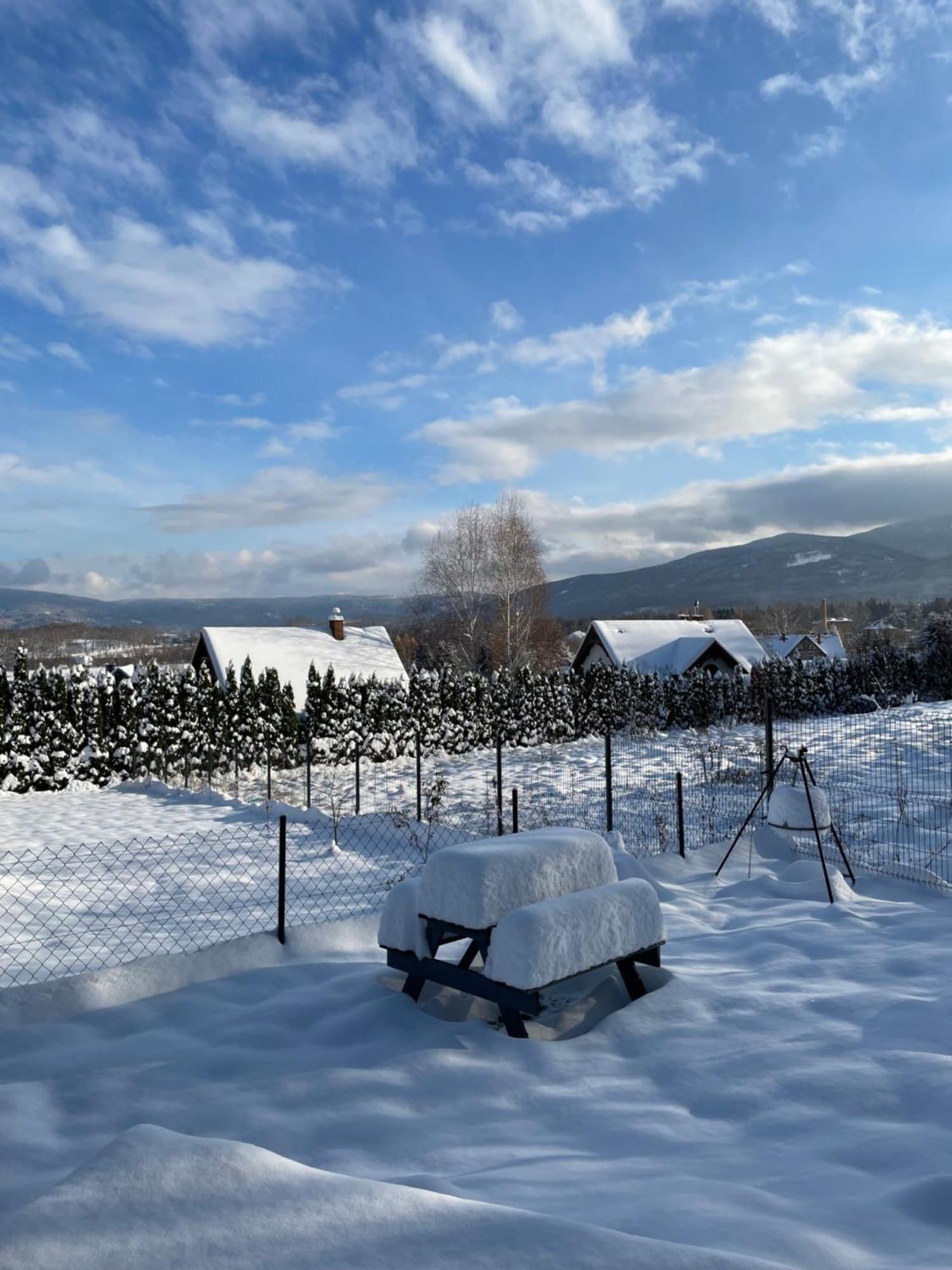 Domek Ale Fajnie - taras z widokiem na góry Karpacz Exterior foto